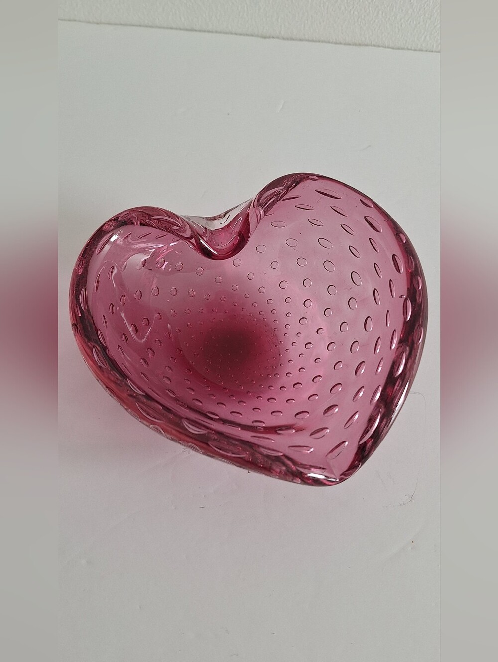 Murano-style blown glass heart
